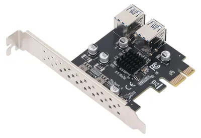 Obrázok produktu pre Adaptér z 1x PCIe na 4x USB 3.0, rozširujúca karta USB 3.2 Gen 1, USB-A, 5 Gb/s, podporuje sloty 1x, 4x, 8x a 16x, 4-portová doska PCIe