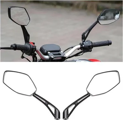 Produktbild von Universelle Motorspiegel klare Sicht Rückspiegel mit Halter Kunststoff