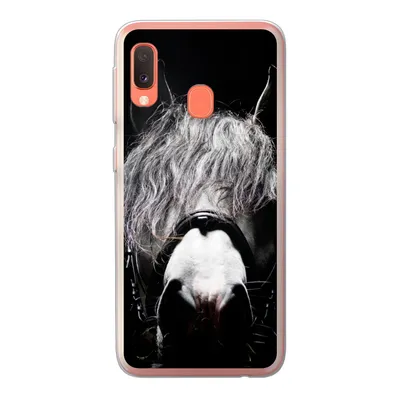 Produktbild von MuchoWow® Handyhülle Schutzhülle Hülle für Samsung Galaxy A20e Pferd - Porträt - Schwarz - Weiß Silikon Softcase Handy Hülle - Abdeckung