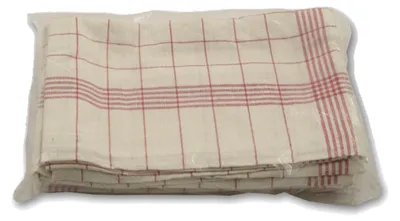 Produktbild von Axis Line Geschirrtücher halbleinen 50cm x 70cm rot kariert 10er Pack