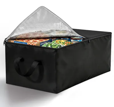 Produktbild von Kühltasche Kühleinsatz – Isolierte Transporttasche für Lebensmittel & Getränke – Passend für Faltbox ASIN B00IJ8ECRC – Warm- & Kalthaltung durch Aluminium-Folie & Schaumstoff – faltbar – 400g Leichtgewicht & platzsparend