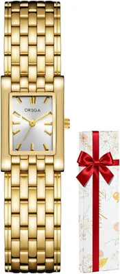 Produktbild von CIVO Rechteckige Damenuhr Analog Edelstahl Wasserdicht Kleine Quarzuhr Elegant Silber Gold Armbanduhr für Frauen Geschenk