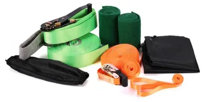 Zdjęcie produktu dla INF Zestaw Slackline 15m poliestrowy z napinaczem i ochraniaczami drzew