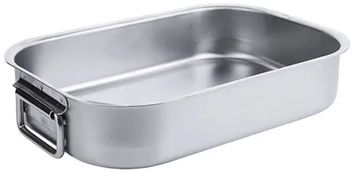 Produktbild von Bratpfanne, rechteckig, Edelstahl 18/10, 37,5-63,5 cm Länge wählbar : 42 cm Variante: 42 cm