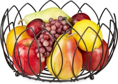 Immagine prodotto di Vassoio portafrutta in metallo, 13 x 27 cm, vassoio da colazione decorativo nero di design