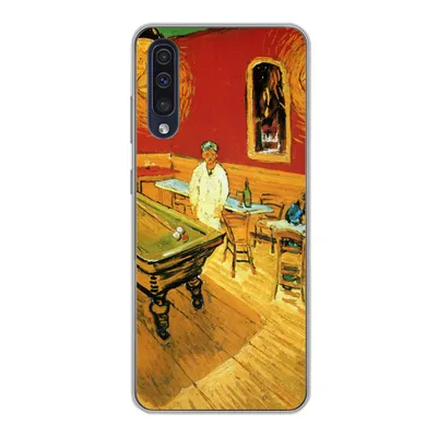 Produktbild von MuchoWow® Handyhülle Schutzhülle Hülle für Samsung Galaxy A30s Das Nachtcafé - Vincent van Gogh Silikon Softcase Handy Hülle - Karteninhaber