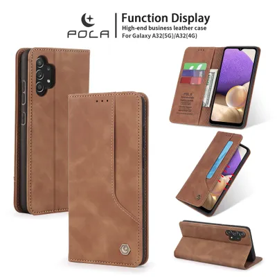 Immagine prodotto di Custodia retrò in Finto cuoio per Samsung Galaxy A32 5G con porta carte e supporto Marrone