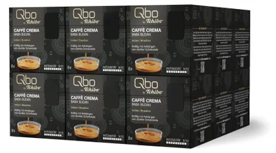 Produktbild von Tchibo Qbo Caffè Crema Buna Enteta Premium Kaffeekapseln, 144 Stück - 18x8 Kapseln (Caffè Crema, Intensität 04/10, mild-aromatisch), nachhaltig & aus 70% nachwachsenden Rohstoffen¹