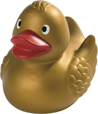Produktbild von Gold Ente - unifarbene Enten in gold - Quietscheente - Badeente - ca. 7,5 cm gross