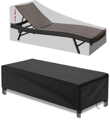 Imagen del producto de Funda para silla de jardín con cordón ajustable – Impermeable y resistente a los rayos UV, fabricada en Oxford de alta resistencia (500D).