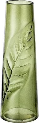 Imagen del producto de GILDE Vase, konisch, "Blatt", Blattmotiv, Glas, grün, , H. 29,5 cm, D. 10 cm 50436