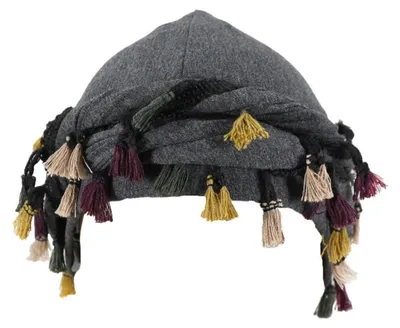 Zdjęcie produktu dla Męski turban durag, satyna, podszewka, elastyczny, ciemnoszary, osłona głowy i szyi