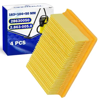 4 HEPA-Staubsaugerfilter 163x104x50 mm für 2.863-005.0