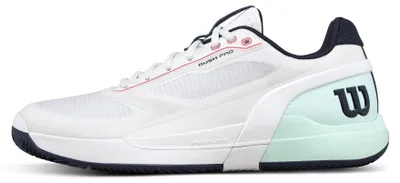 Immagine prodotto di Scarpe da tennis Wilson Rush Pro 5 Clay, colore bianco/blu/corallo acceso, taglia 48
