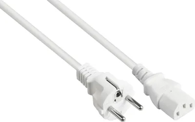 Immagine prodotto di Cavo di alimentazione Schuko su C13, 1,5 m, bianco, 0,75 mm², tipo E+F