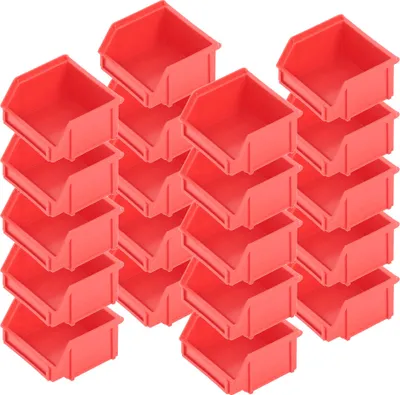 Produktbild von 20x Sichtlagerbehälter "CLASSIC" FB 6, LxBxH 95/65x100x50 mm, 0,3 Liter, rot