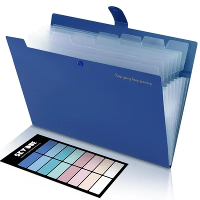 Immagine prodotto di Cartella portadocumenti A4 con 8 scomparti, colore blu reale