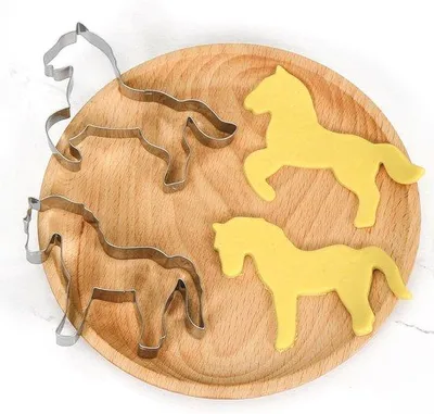 Produktbild von Ausstechformen Pferde, 4 Stück - Pferdeform, Hufeisen, Pferdekopf, Pony