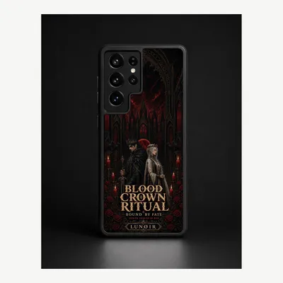 Productafbeelding van Samsung S21 Ultra hoesje, telefoonhoesje, beschermhoesje, case met bloedkroonmotief – LUNØIR ©