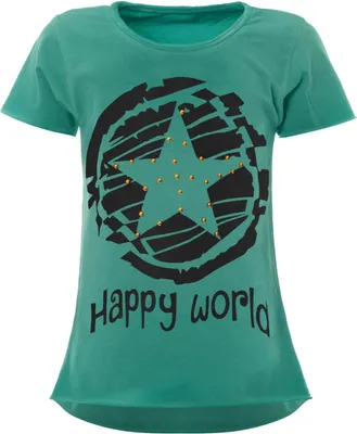 Produktbild von BEZLIT Mädchen T-Shirt mit Motiv Druck und Kunstperlen Grün 116