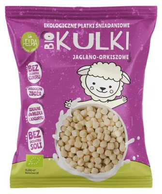 KULKI JAGLANO - ORKISZOWE BEZ DODATKU CUKRÓW BIO 160 g - HELPA