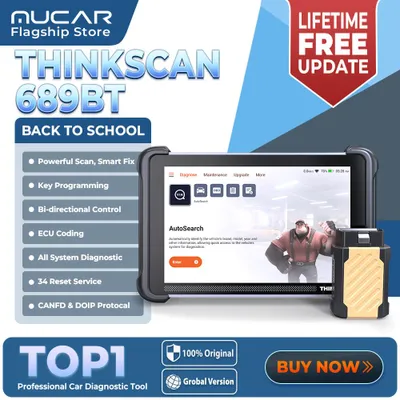 Produktbild von OBD-Diagnosegerät THINKSCAN 689BT - 4150mAh Akku - 8-Zoll-Display
