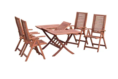 Obrázek produktu pro Sada zahradního nábytku Merxx Cordoba 5-dílná 110(160)x90 cm 4x 25305-011, 1x 25914-011
