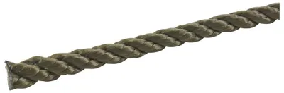 Produktbild von Faserseil aus Polypropylen, 1,5 mm, bronzegrün, geflochten (Rolle à 250 Meter)