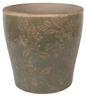 Immagine prodotto di Vaso da fiori Clayre & Eef Ø 18x17 cm in Vetroceramica verde