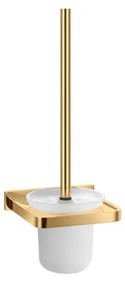 Produktbild von Toilettenbürste, WC-Bürste, Bürstengarnitur, Wandmontage, Messing, goldern Milchglas, Klobürste DARLING