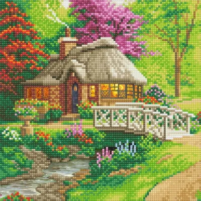 Produktbild von Crystal Art Kinkade Landhaus 30x30cm
