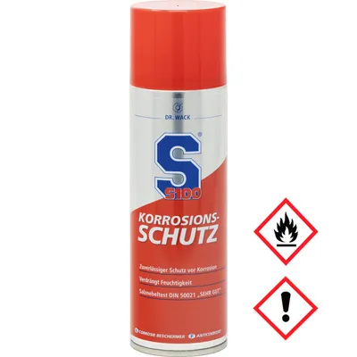 A spray can of Dr. Wack S100 Korrosionsschutz.