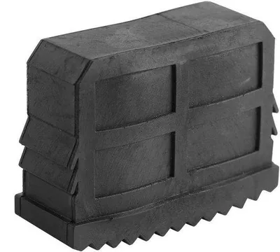 Productafbeelding van Antislip loopsteunen met rubberen zolen - Vervanging voor aluminium loopsteunen - 2 stuks - 6 x 4,5 x 2,2 cm - Duurzaam rubber - Loopsteunvoeten