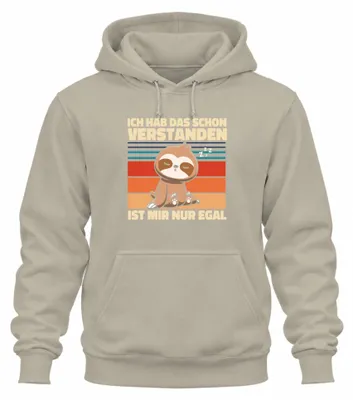 Obrázek produktu pro Už jsem pochopil, že je mi to jedno Lenochod říká Funny Uni mikina s kapucí Hoodie, Nature, M