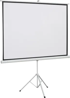 Produktbild von Beamer Leinwand mit Stativ, 4:3 Projektionsfläche, 84 Zoll faltbar Präsentationswand 171 x 131 cm, höhenverstellbar Bildschirm für Zuhause, Schule