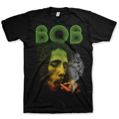 Immagine prodotto di Maglietta Bob Marley Smoking Da Erb Unisex Nero XL
