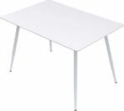 Produktbild von Esstisch Emilia ausziehbar 120-150-180 x 80 cm 4-10 Personen Küchentisch mit Metallgestell für Küche, Esszimmer Holz Optik,Farbe:Weiß