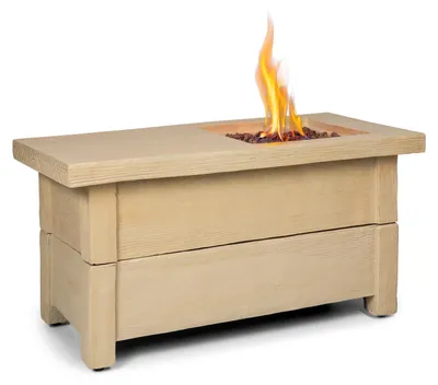 Produktbild von Blumfeldt Corinth Gas-Feuerstelle, Heizstrahler & Feuerstellen 40.000BTU/13kW, Feuerstelle mit Abdeckung, Heizstrahler Gas, Edelstahlbrenner , beige