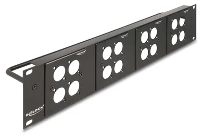 Obrázok produktu pre DeLOCK 88195, Čierna, Kov, Montáž do racku, 2U, 90 mm, 483 mm