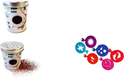 Produktbild von James Premium KAKAOSTREUER Gewürzstreuer Zuckerstreuer Puderzuckerstreuer Puderzucker Streuer Schokostreuer Kakao Streuer und Schablone