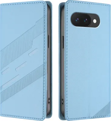 Obrázek produktu pro Pouzdro pro Google Pixel 9A,Polyuretankožené peněženkové pouzdro s přihrádkou na karty a funkcí stojánku Hellblau