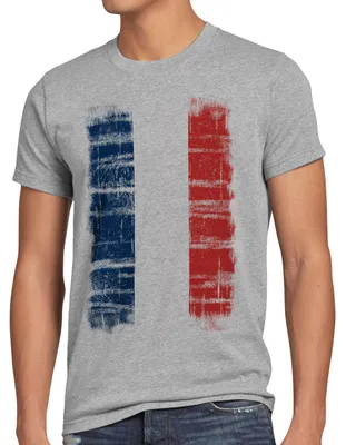 Produktbild von BaumwolleCloud Frankreich Vintage Flagge Herren T-Shirt WM EM Olympia