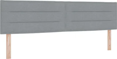 Zdjęcie produktu dla vidaXL Zagłówek z listwami LED Jasnoszary 180 cm Tkanina