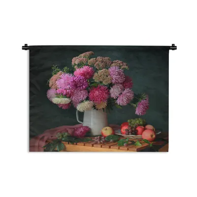 Produktbild von MuchoWow® Wandteppich Wandbehang Obst - Stillleben - Farben 150x112 cm Tapisserie Dekoration Wandtuch - Wanddecke - Wandteppiche