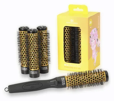 Produktbild von Olivia Garden Multibrush Curlers Kit - 4 Aufsätze & 1 abnehmbarer Griff - Größe 25 - Perfekt für Locken und Volumen