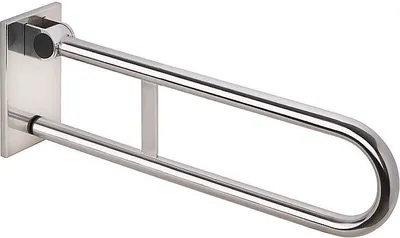 Produktbild von BELP Klappgriff abnehmbar in U-Form Edelstahl poliert mit Abdeckung 120x225x616 mm, 120 kg Traglast für Bad & WC >> zum Bohren