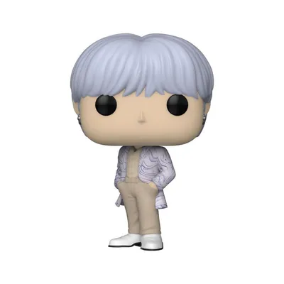 A Funko Pop! vinyl figure of Suga from BTS.