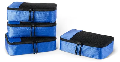 Produktbild von A. Essentials 4-teiliges Packwürfel-Reisezubehörset, Gepäckorganizer mit Dop