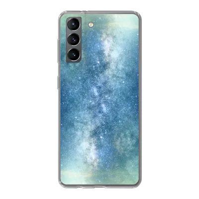 Produktbild von MuchoWow® Handyhülle Schutzhülle Hülle für Samsung Galaxy S21 Sterne - Himmel - Blau - Jungen - Mädchen - Kinder Silikon Softcase Handy Hülle - Softcase