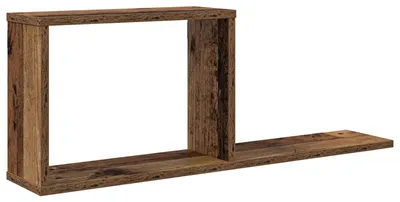 Obrázek produktu pro vidaXL Nástěnné police z masivního dřeva, 80 x 15 x 30 cm, materiál: dřevo